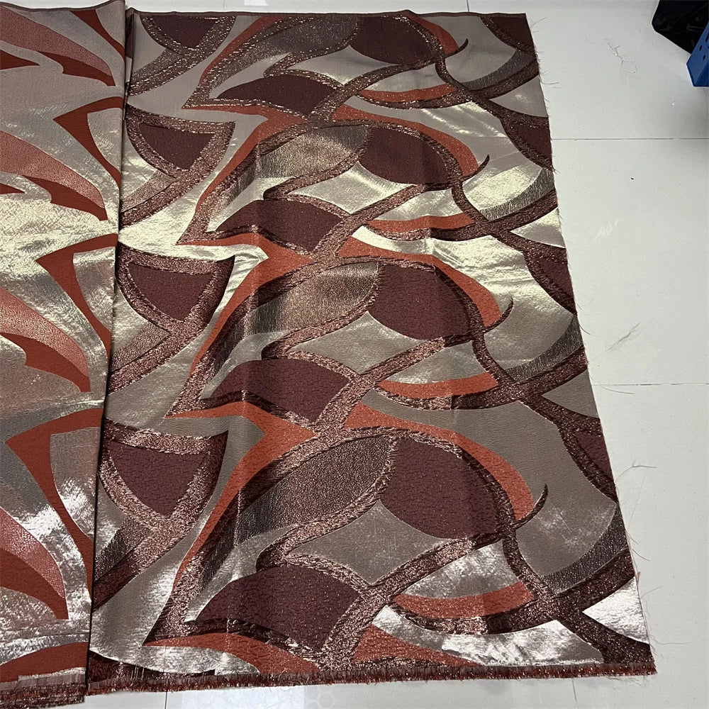 African Nigerian High-Quality Tulle Lace Fabric Jacquard Organza Embroidery Guipure 5 Yard for Party Prom Latest Design YXZ175