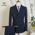 ST Cassy new Elegant Man Suit Two-piece dress light blue Modern Wedding Party Suits for Men Stylish Business office suit tuxedo