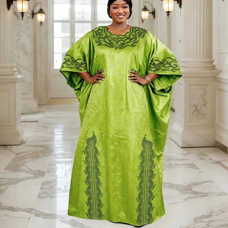African Dresses for Women Dashiki Traditional Bazin Gown Ankara Embroidery Boubou Robe Nigeria Wedding Evening Party Dress 2026
