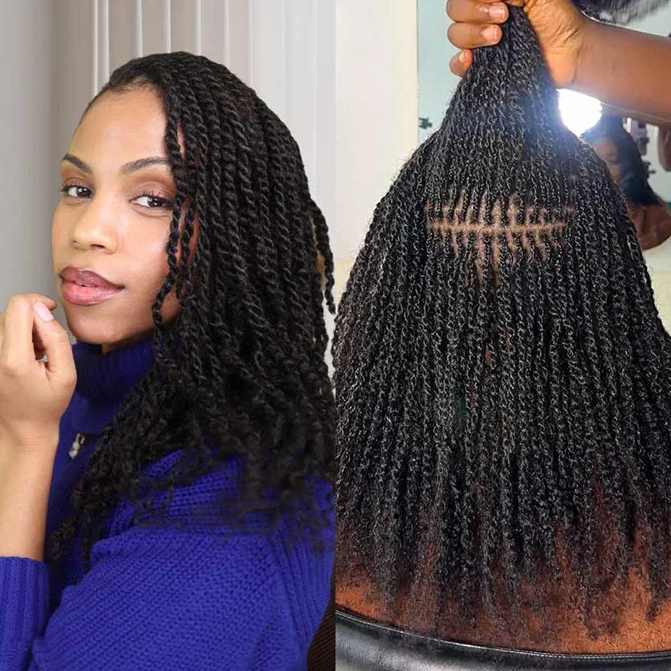 Best 100% Afro Kinky Bulk Hair Virgin Remy Human Hair  No Attachment for Braiding Mini Twist Dreadlock BraidsTop Quality