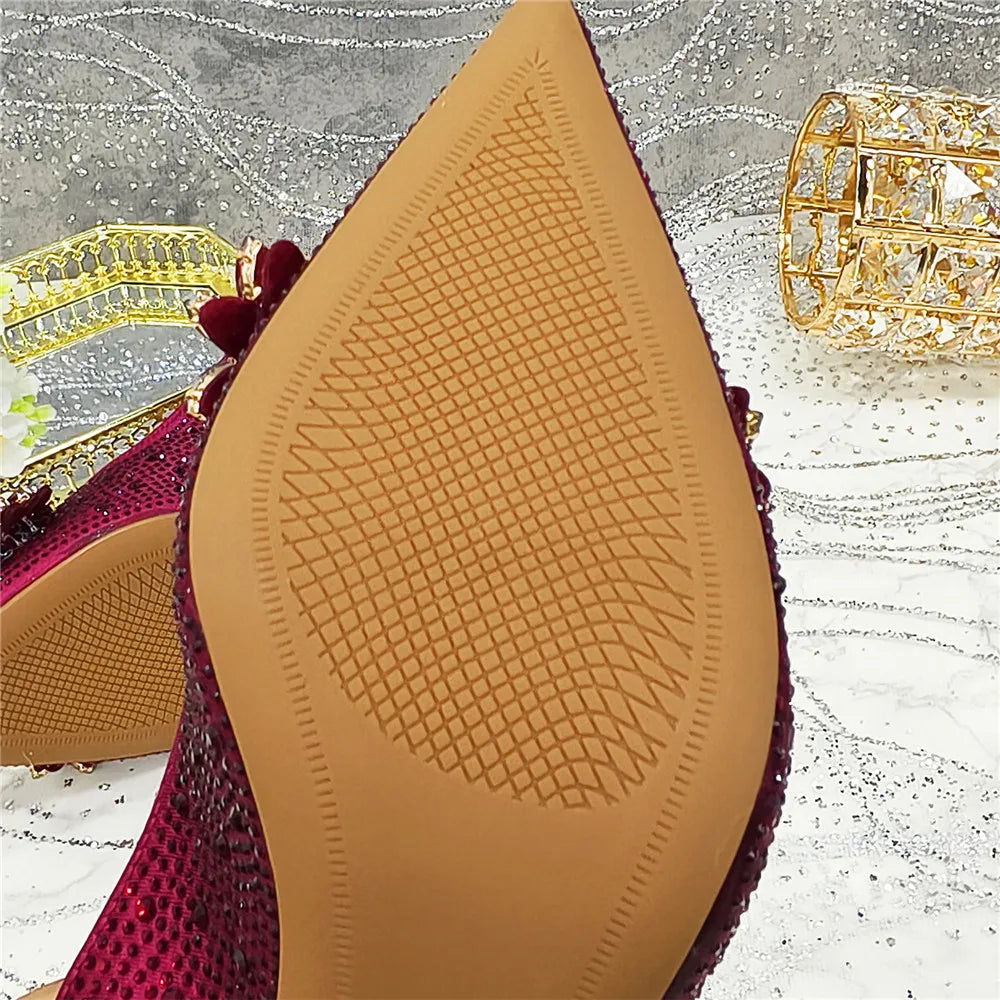 Latest Design Shoes for Women 2025 Designer Luxury Wedding Shoes Bride Party Pumps Decorated with Rhinestone Ladies Sandals