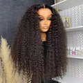 Long Deep Wave 13X4 Lace Front Synthetic Wig For Women Natural Hairline Baby Hair Preplucked Bleach Knots Cosplay Daily Party