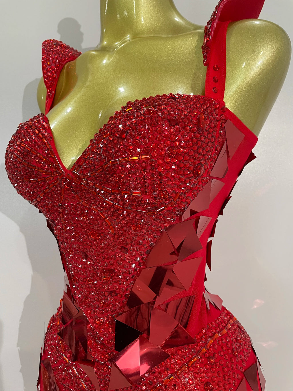 Sexy Luxury Sparkly Diamonds Mirror Sequins Mesh Transparent Long Dress Women Evening Birthday Party Nightclub Bar Stage Costume