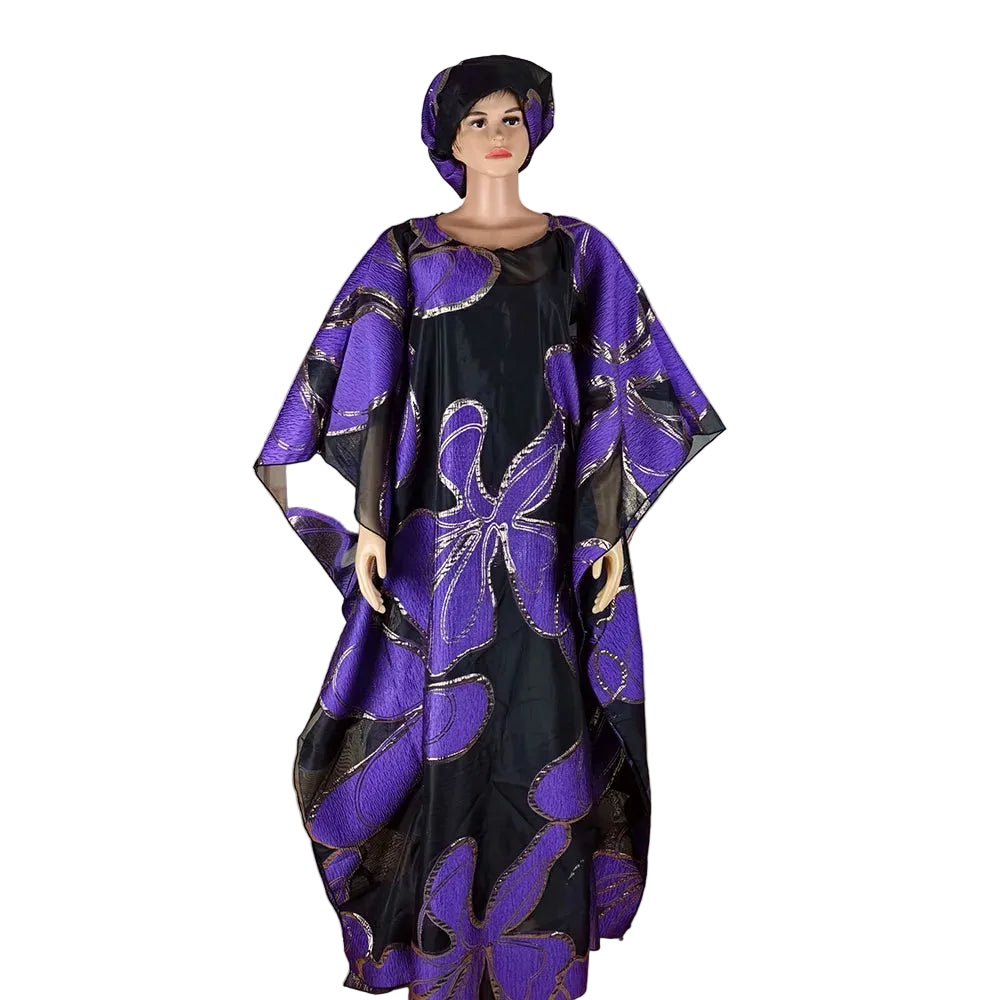 New design african dresses for woman Two-piece set church clothes for woman Attach the headscarf africa clothing