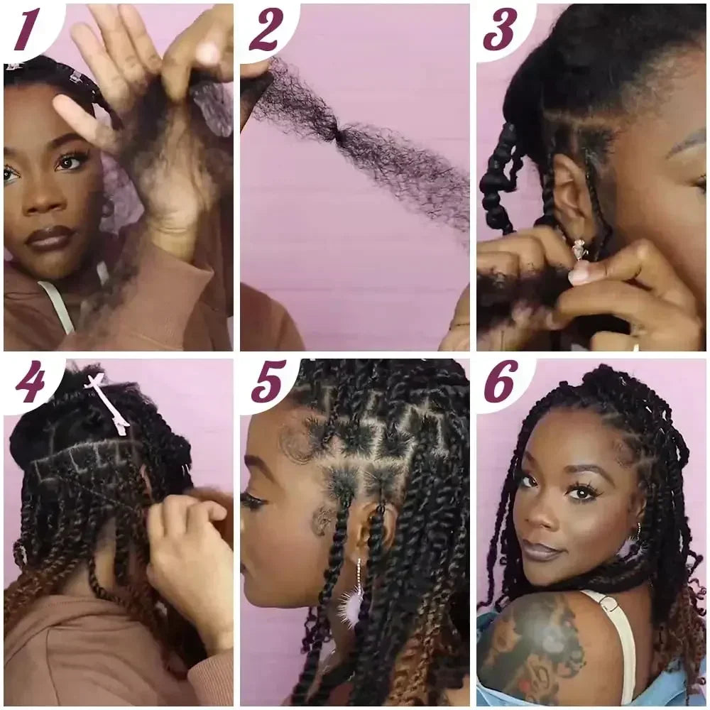 Best 100% Afro Kinky Bulk Hair Virgin Remy Human Hair  No Attachment for Braiding Mini Twist Dreadlock BraidsTop Quality