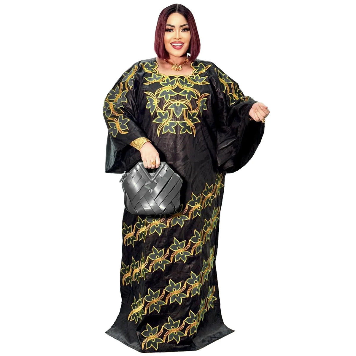African Attire For Women Abaya Embroidery Plus Size Elegant Party Church Dress