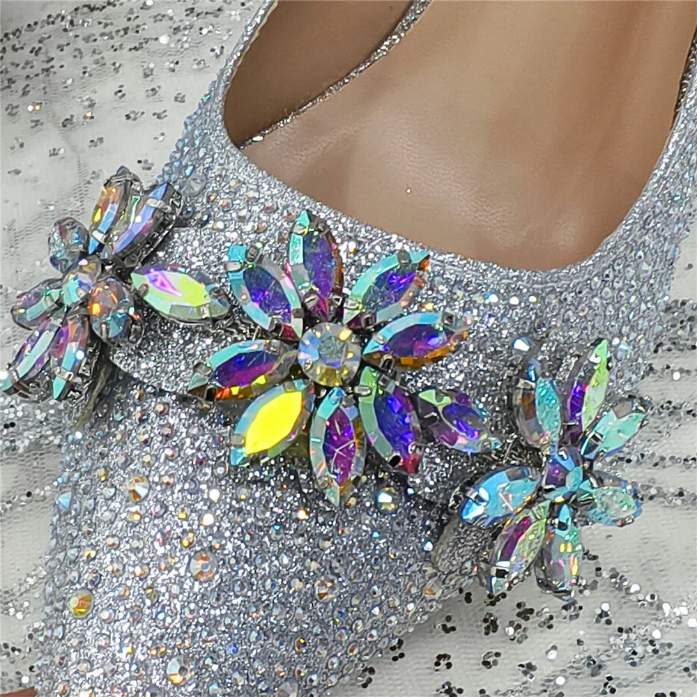 Latest Design Shoes for Women 2025 Designer Luxury Wedding Shoes Bride Party Pumps Decorated with Rhinestone Ladies Sandals
