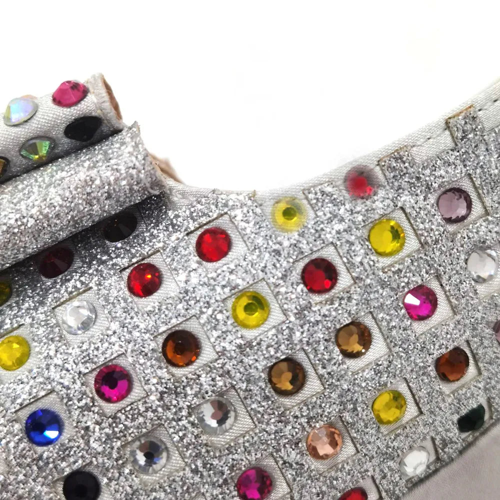 2024 Gold Party Shoe and Bag for Wedding Italy Style Matching Shoes and Purse Set for Bride Bridal High Heels Sandals Bag