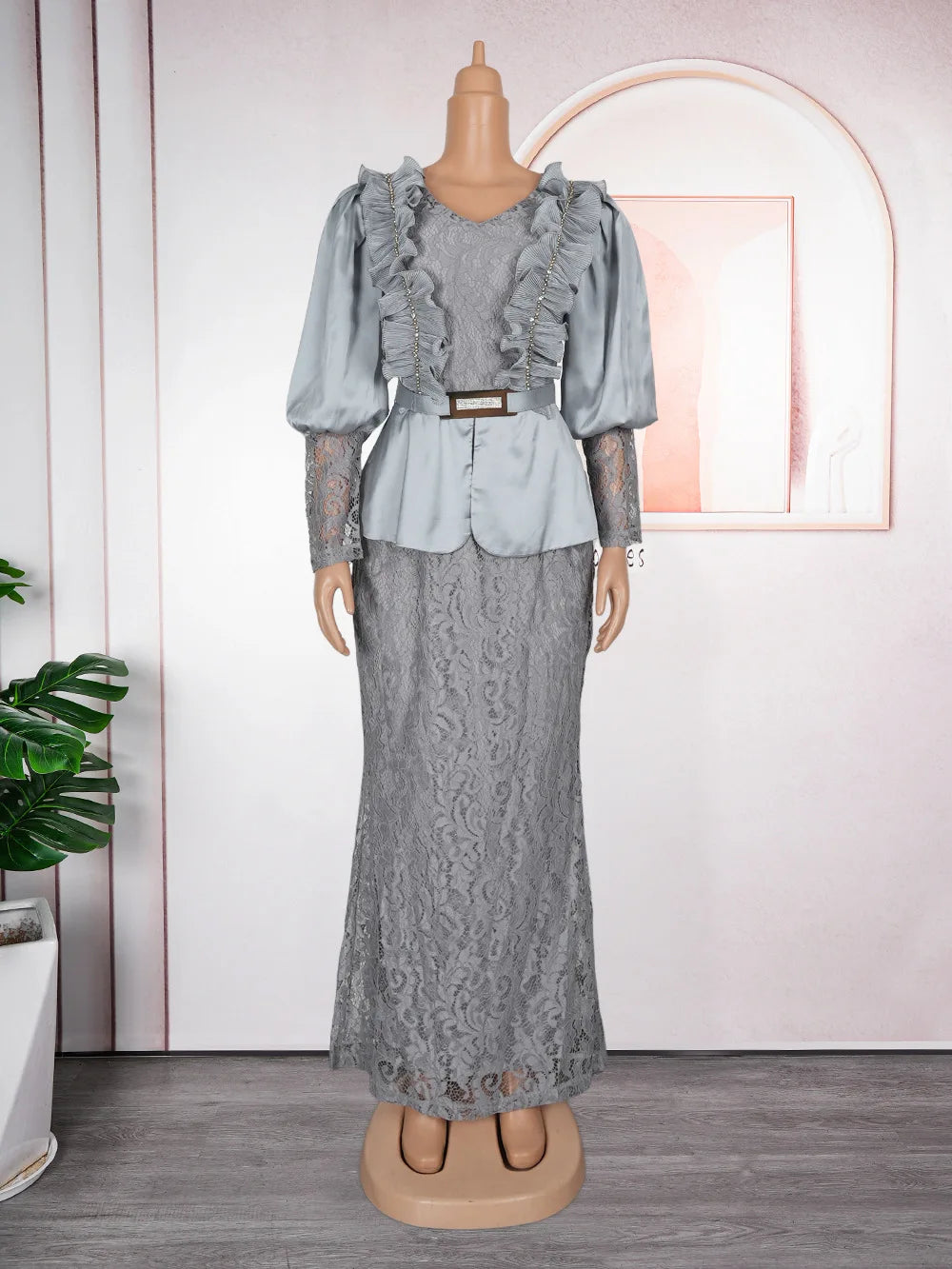 African Party Dresses for Women Plus Size Dashiki Ankara Lace Wedding Evening Gowns Elegant Turkey Muslim Maxi Dress 2025 New