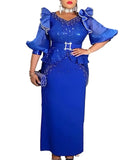 Plus Size African Party Dresses for Women Dashiki Sequin Maxi Long Dress Elegant Outfits Muslim Wedding Evening Gown 2025