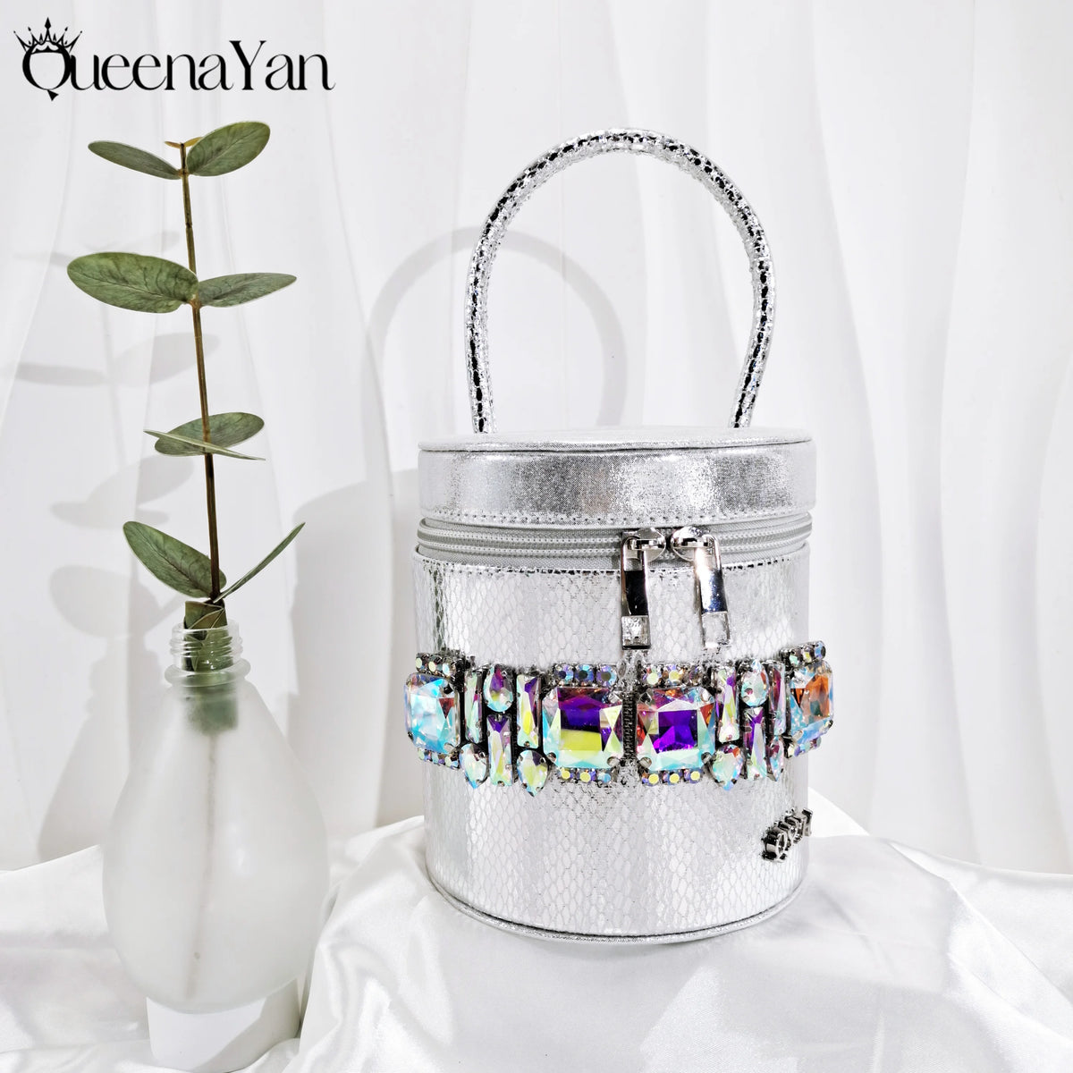 Queena Yan Italian Design African Women's High Heel Party Shoes and Bag Set Elegant Nigerian Handbag Open Shoes for Occasions