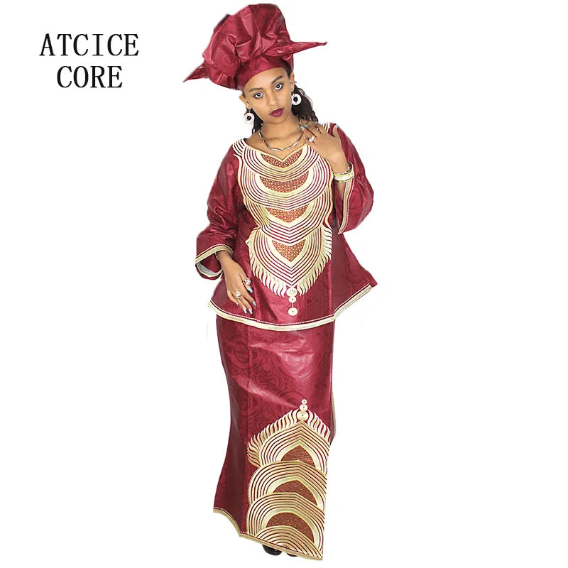 African Attire For Women Abaya Embroidery Plus Size Elegant Party Church Dress