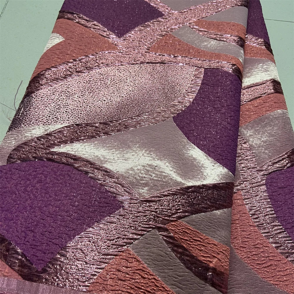 African Nigerian High-Quality Tulle Lace Fabric Jacquard Organza Embroidery Guipure 5 Yard for Party Prom Latest Design YXZ175