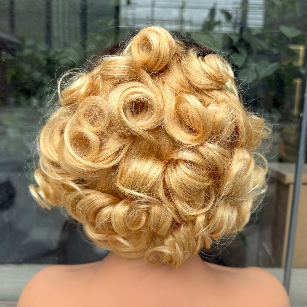 613# Pixie Cut Wigs Human Hair Loose Wave Curly Wig 13x4 Lace Front Human Hair Wig  260% Density 8Inch for Black Women