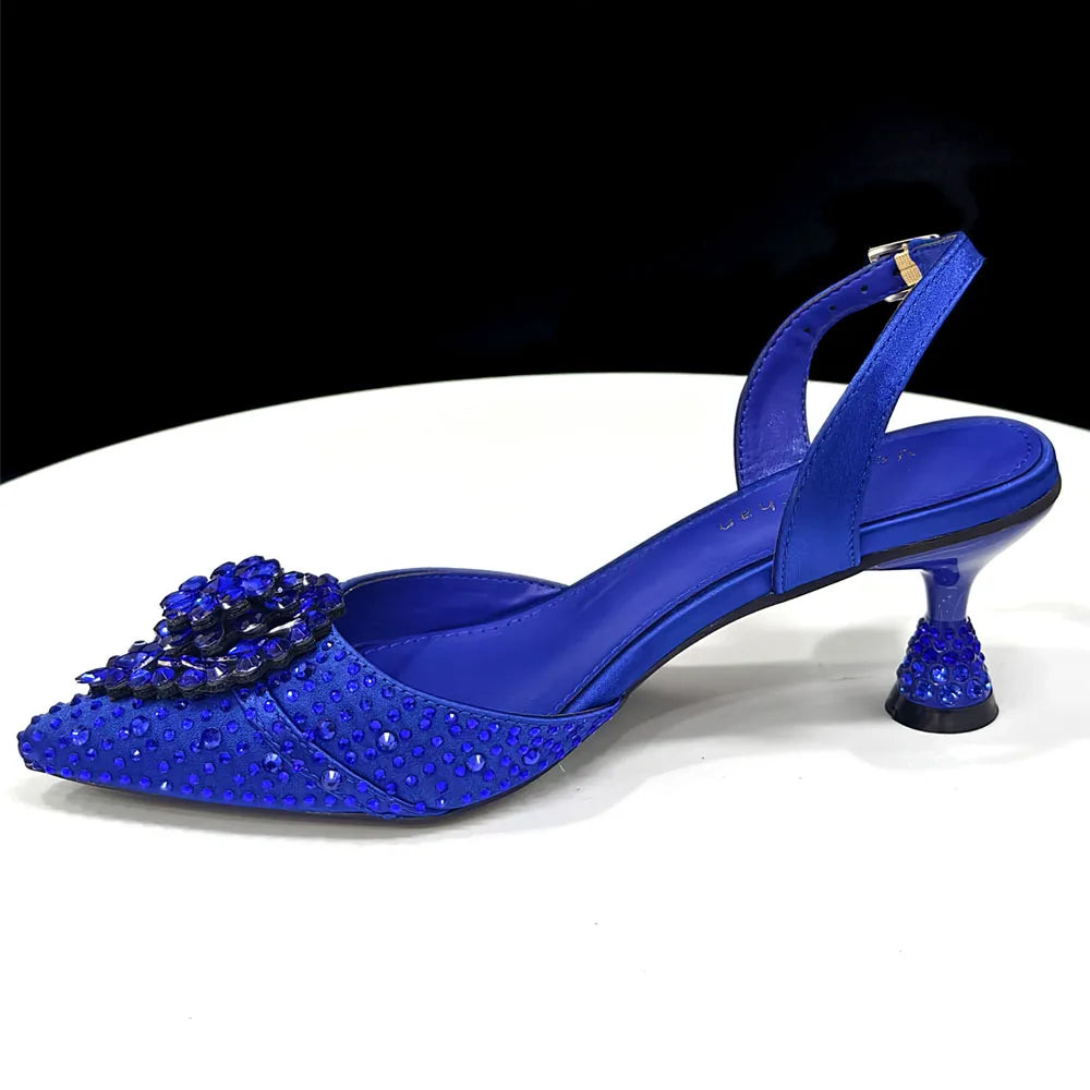 Venus Chan Pink Butterfly High Heels And Bag Set for Women Elegant Italian Design for Parties And Weddings Pointed Toe Slingbacks