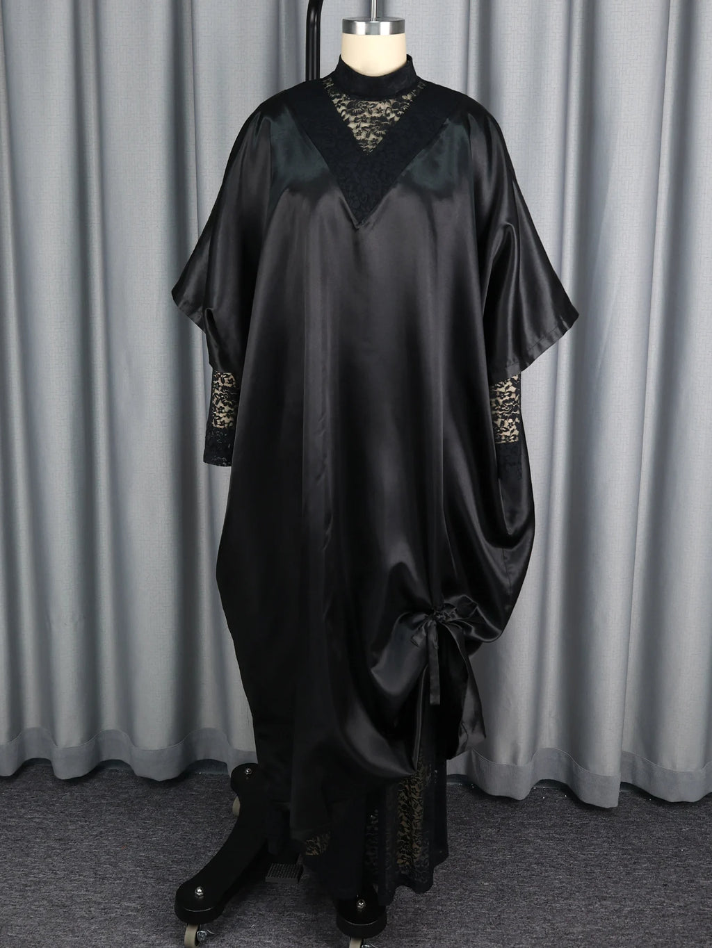 Elegant Shiny Bubu African Dresses for Women Two-Piece Set Lace inside Long Loose Dashiki Traditional Clothing Summer Party Wear