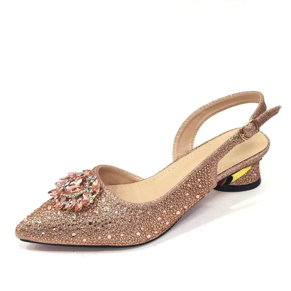2024 Ladies High Quality Women's Pumps And Bag Italian Fashion Design Silver Mixed Color Bag For Nigeria Wedding Party
