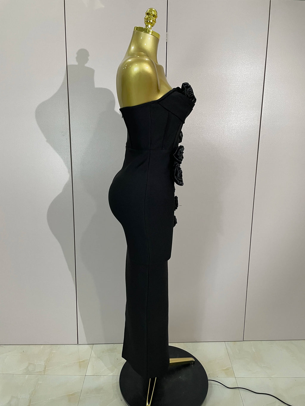 Sexy Fashion White Elegant Strapless Flower Bodycon Long Dress Women Casual Streetwear Club Birthday Party Slim Elegangt Dresses