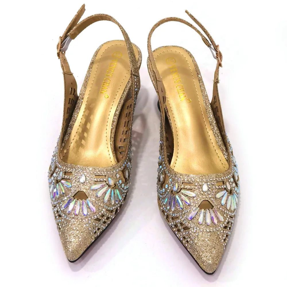 2024 Black Color Newest INS Style Elegant Party High Heels Nigeria Popular Design African Ladies Shoes And Bag Set