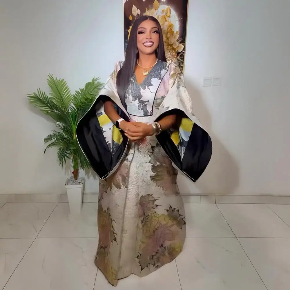 elegant african dresses woman 2025 luxury turkey dresses for african woman luxury african dresses for woman Wear a headscarf