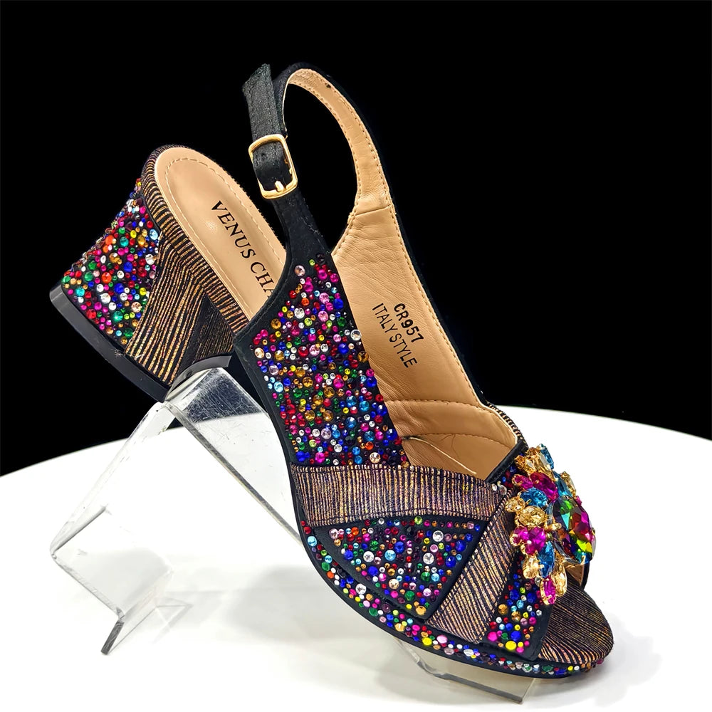 Elegant Women's Peep-Toe Heels and Matching Wine Color umps Set - Stylish Italian Shoes and Bags for Parties