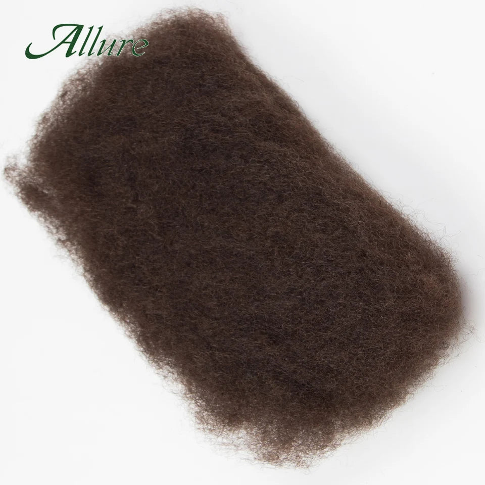 Afro Kinky Bulk QVR Human Hair For Mini Twist Braiding Loc Extensions & Crochet afro Kinky Curly bulk Hair For Dreadlocks 50g