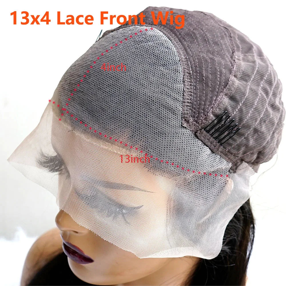 300% Density Kinky Curly Ombre 1B/Red Colored 13x4 Transparent Lace Frontal Glueless Wigs Human Hair PrePlucked Ready To Wear