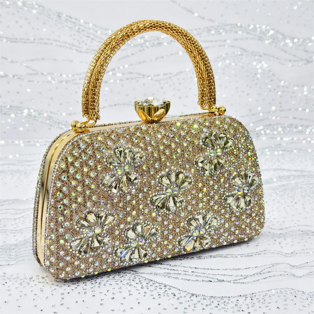 Festive Elegance: Spot Goods Dazzling Heels and Chic Long Bag Clutch Perfect Combination Of Shoes And Bag for Special Occasions
