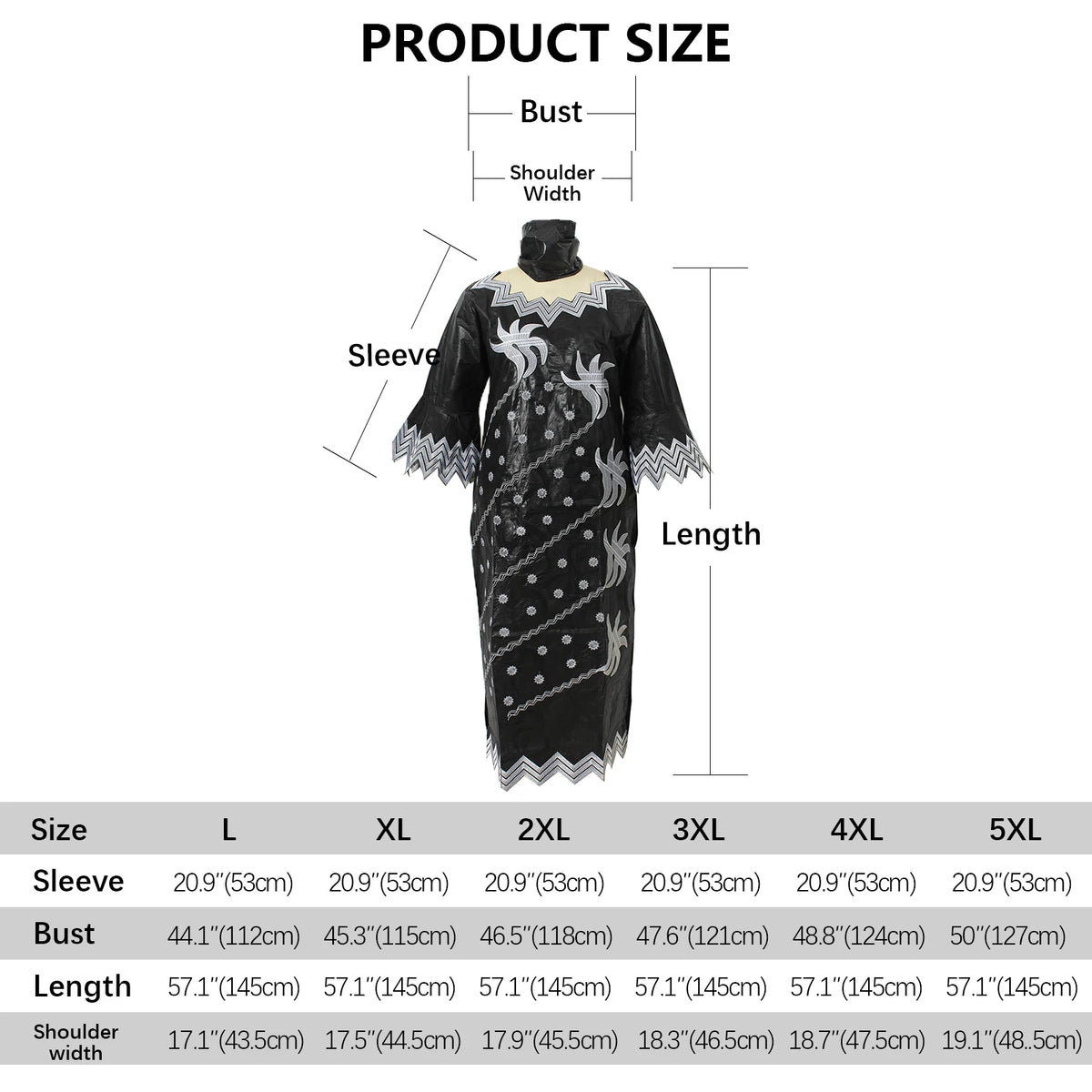 African Attire For Women Bazin Riche Embroidery Plus Size Elegant Party Church Dress