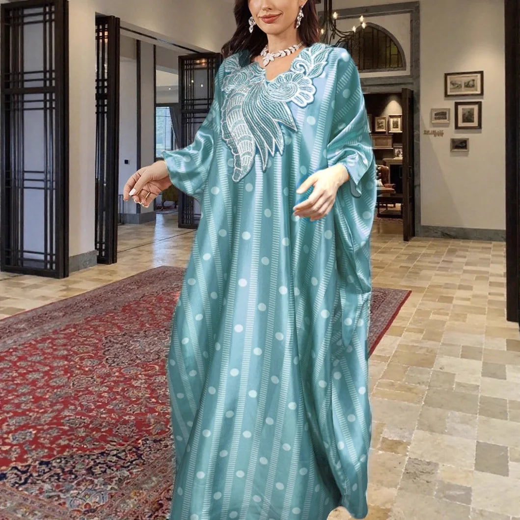 Plus Size Abayas for Women Dubai African Muslim Fashion Caftan Marocain Evening Party Dresses Boubou Djellaba Femme Outfits