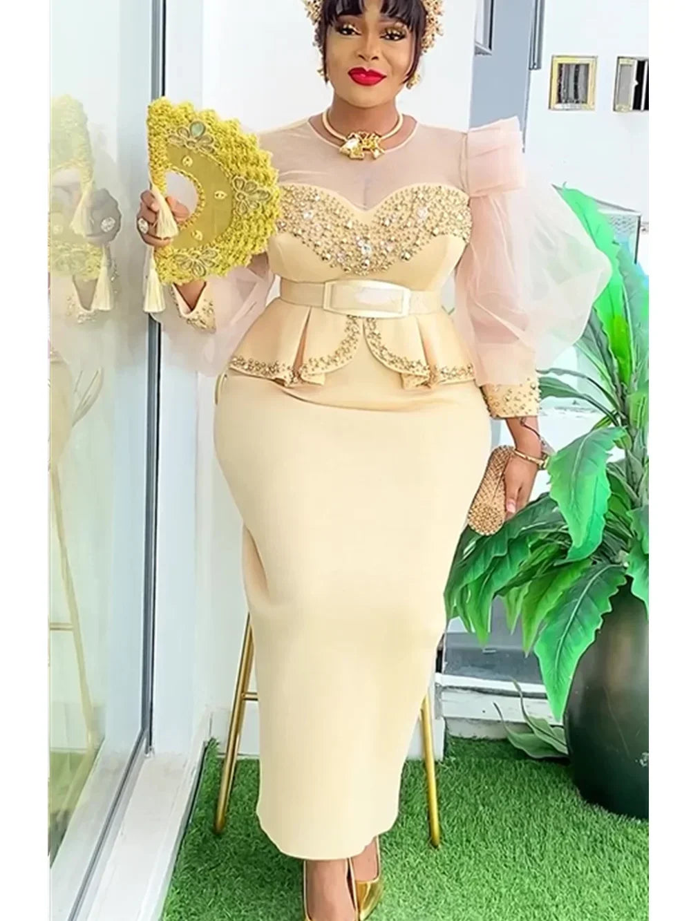 Elegant African Dresses for Women 2025 New Africa Clothing Plus Size Turkey Wedding Party Long Dress Dashiki Ankara Outfits Robe