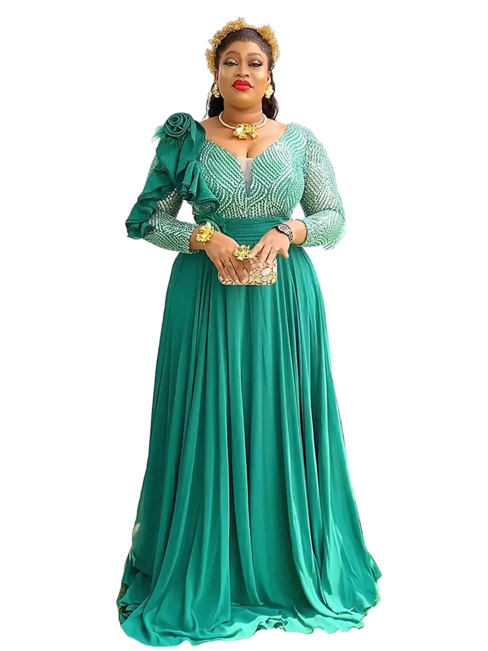 Spring Elegant African Dresses for Women 2025 New Africa Clothing Plus Size Wedding Party Long Dress Dashiki Ankara Outfits Robe
