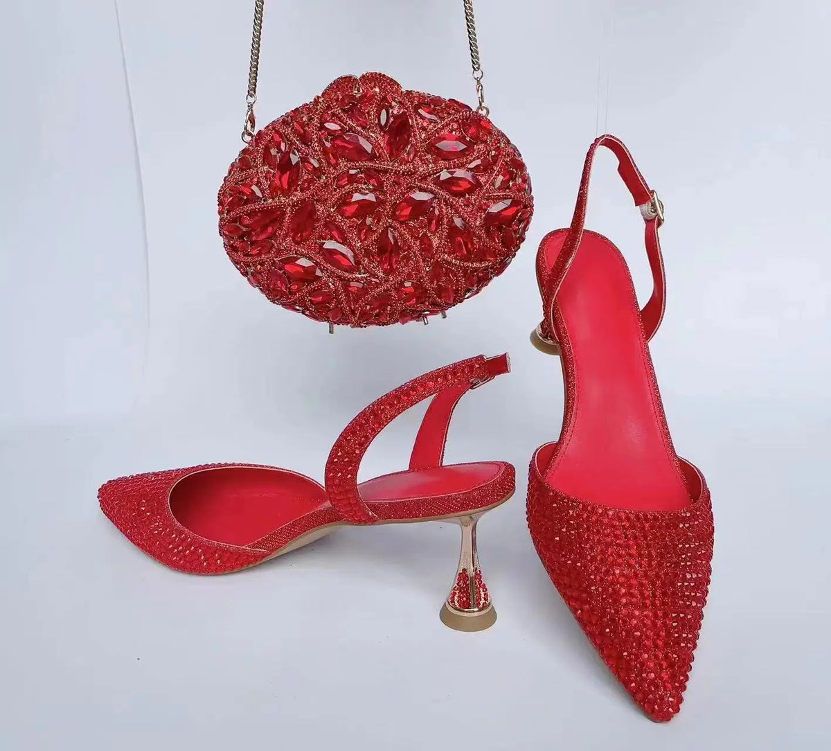Women's Blue Color Rhinestones high heeled Shoes With Heart Clutch Diamond high-heeled Stiletto sandals For Wedding
