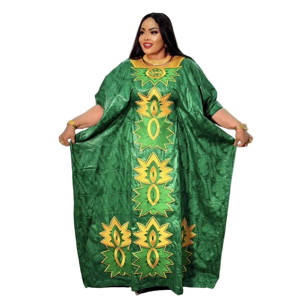 African Attire For Women Abaya Embroidery Plus Size Elegant Party Church Dress