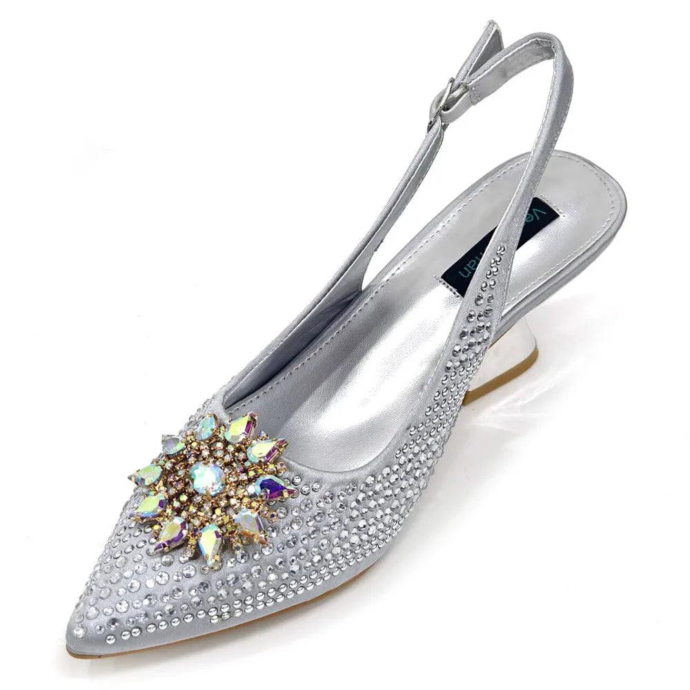 Italian Design Evening Shoes And Bag Paired With Handmade Petal Clutches Pointed Toe High-Heel Shoes For Women Party Shoes