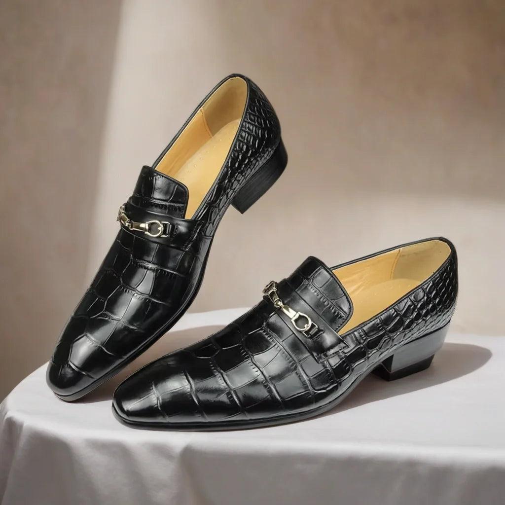 Elegant Shoes For Men‘s Dress Wedding Loafer Buckle Leather banquet party Workplace Business Green Casual For Men Drivers Shoe