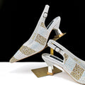 QSGFC Exquisite Fashion Women Shoes Sparkling Diamonds Pointed-toe Design Elegant Party Ladies High Heels