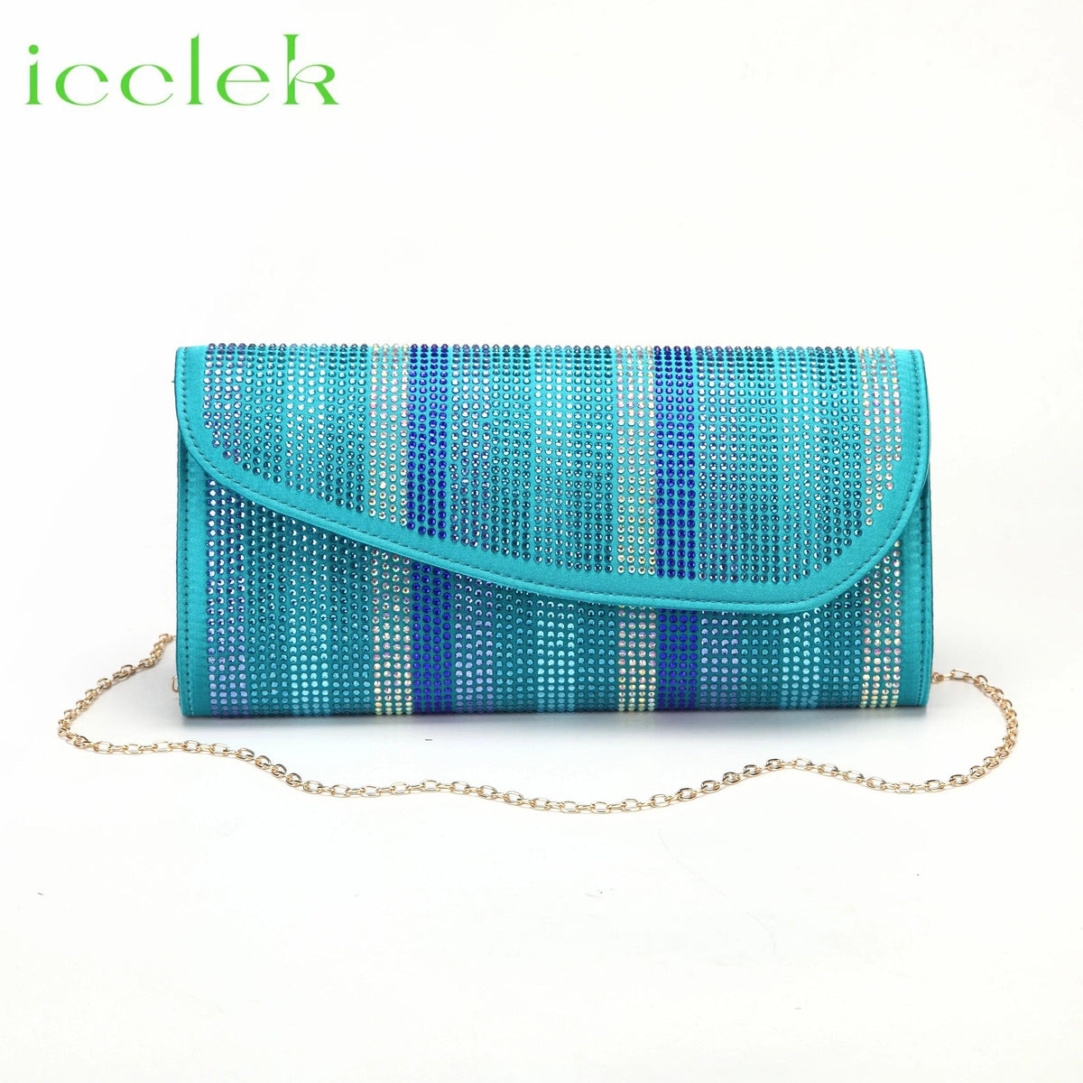 2023 Hot Selling Teal Color Pointed Toe Ladies Shoes Matching Bag Set For Mature Women Wedding Party