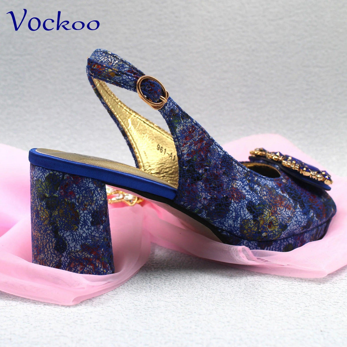 Summer Hot Sale 2024 Italian Design Shoes Matching Bag to Match in Royal Blue Color High Quality for Wedding Party