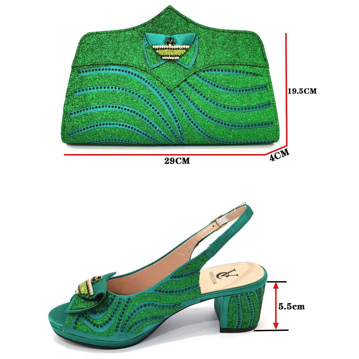 Doershow African fashion Italian Shoes And Bag Sets For Evening Party With Stones blue Italian Handbags Match Bags! HGR1-11