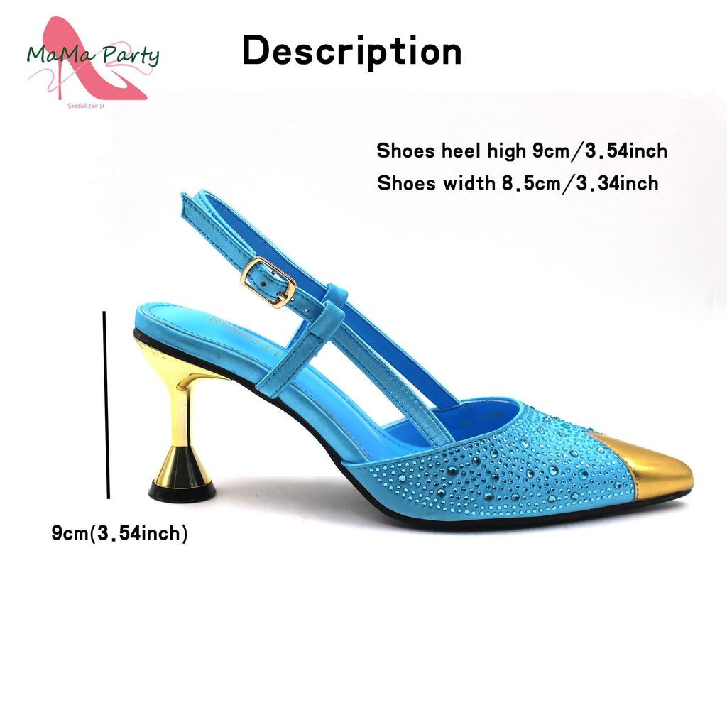 Fuchsia Color High Quality New Arrivals 2024 Italian Desing African Women Shoes and Bag Set Sweet Style Super Heels for Wedding