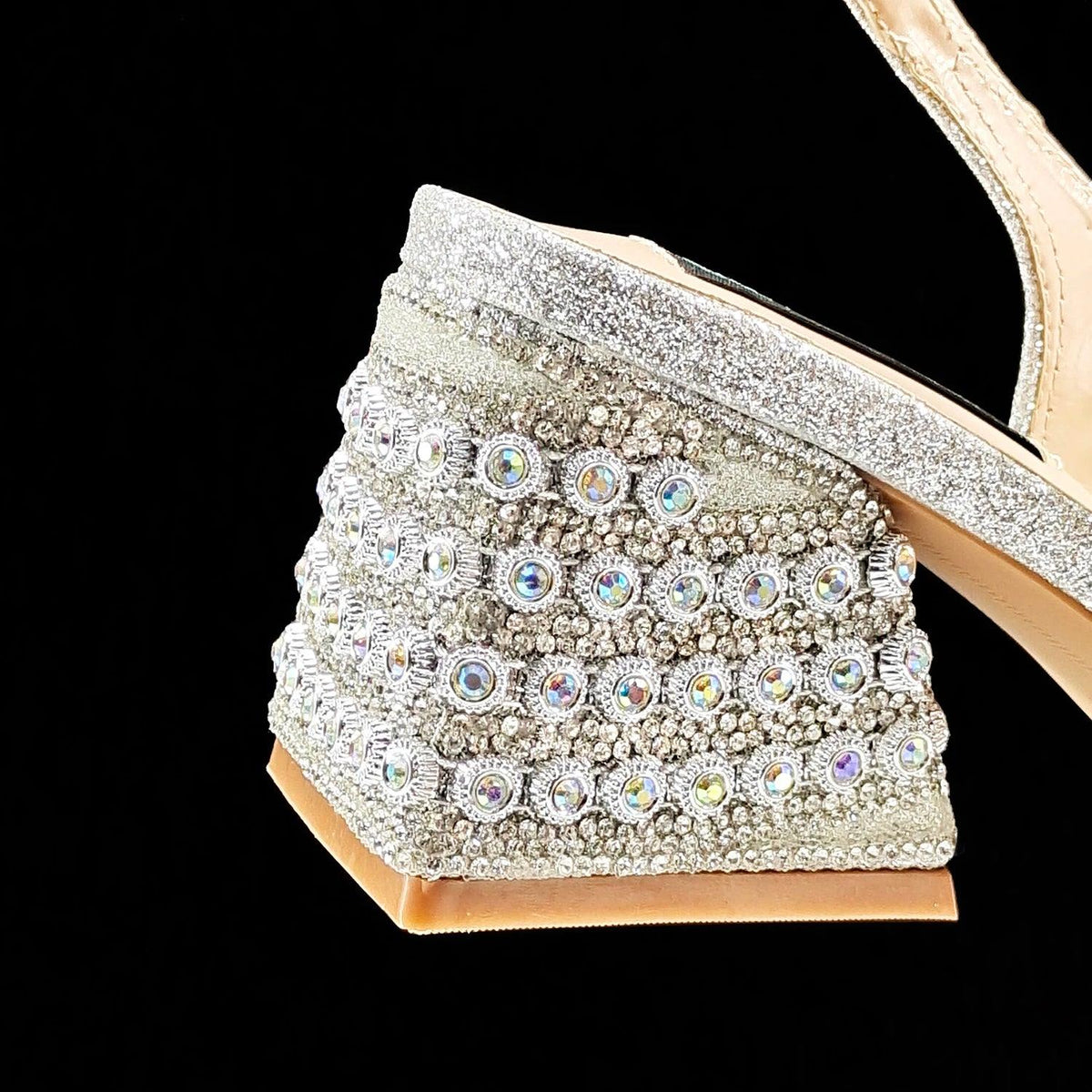 Queena Yan Nigerian Festive Elegance: Italian Design Full Rhinestone Dazzling Heels and Chic Gift-Box Clutch for Party Occasions