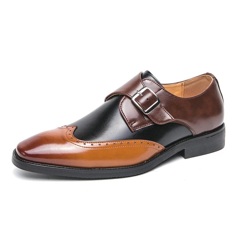 Hot Selling Men's Loafers Europe America Color Matching Design Fashionable Flat Shoes Office Men's Business Dress Shoes