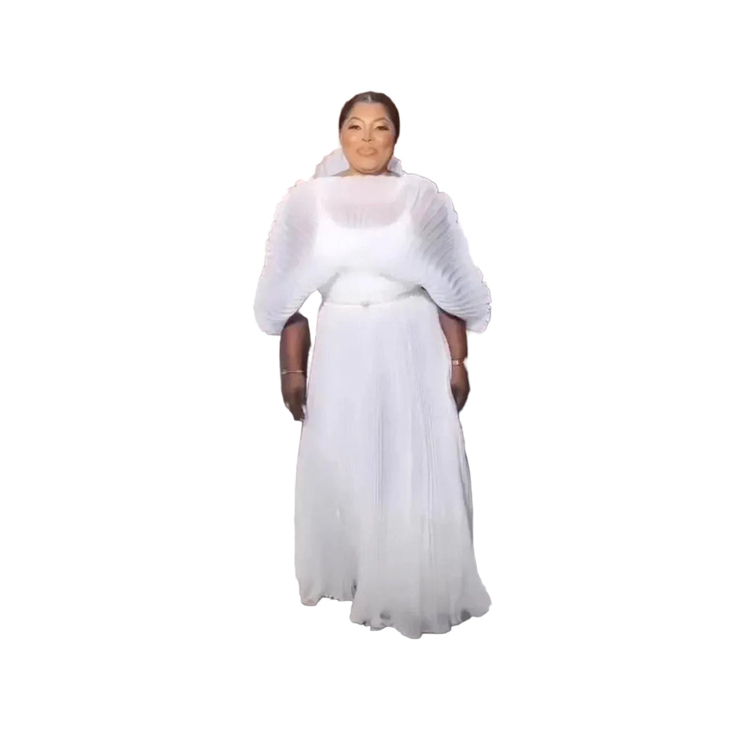 Fold Miyake Folds 2024 Fall New Women's Hand-pleated Loose Dress Plus-size Women's Evening Dress