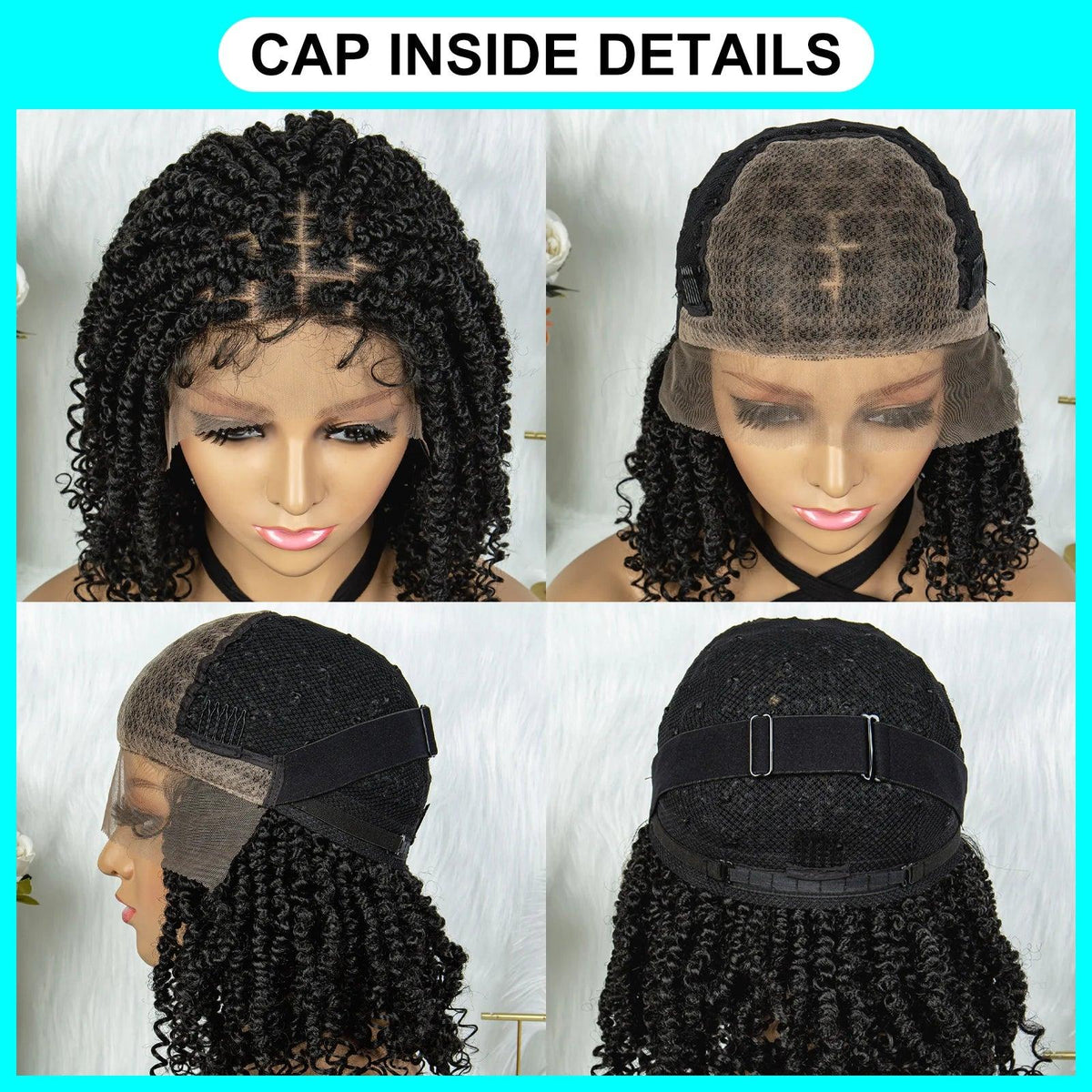 Synthetic Lace Front Wig Butterfly Locs Braided Wigs Dreadlock Wig 14 inches Short Knotless Wigs for Black Women Synthetic Wig
