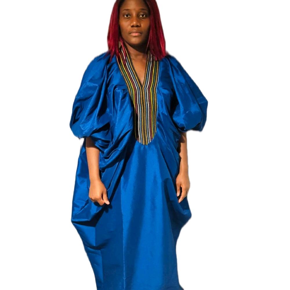 fashion turkey dresses for woman luxury elegant V-neck aso oke  dresses for church boubou  african dresses